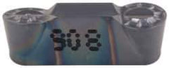 Iscar - 6030GRIP Y Grade IC908, 6mm Cutting Width Carbide Grooving Insert - 3mm Max Depth of Cut, Neutral, TiAlN Finish - Exact Tool & Supply