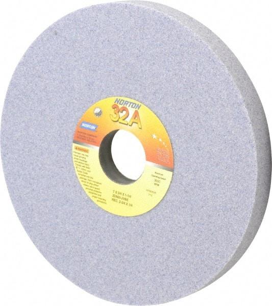 Norton - 7" Diam x 1-1/4" Hole x 3/4" Thick, J Hardness, 60 Grit Surface Grinding Wheel - Aluminum Oxide, Type 5, Medium Grade, 3,600 Max RPM, Vitrified Bond, One-Side Recess - Exact Tool & Supply