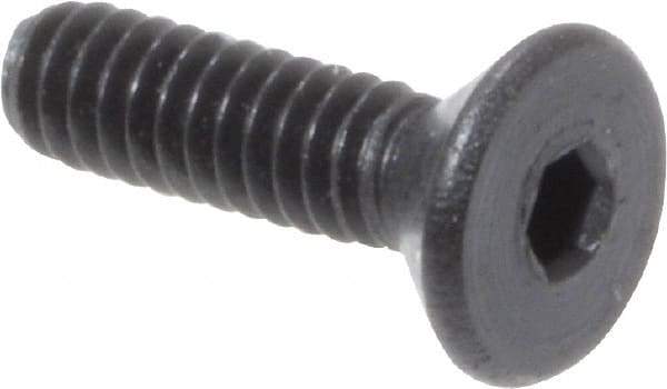 Value Collection - #0-80 UNF Hex Socket Drive, 82° Flat Screw - Alloy Steel, Black Oxide Finish, Fully Threaded, 1/4" OAL - Exact Tool & Supply