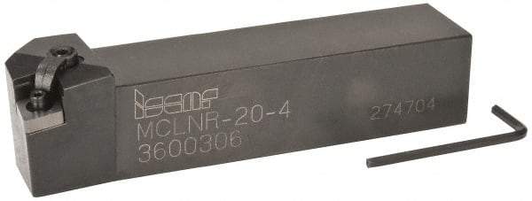 Iscar - MCLN, Right Hand Cut, 5° Lead Angle, 1-1/4" Shank Height x 1-1/4" Shank Width, Negative Rake Indexable Turning Toolholder - 6" OAL, CN.. Insert Compatibility, Series Comlock - Exact Tool & Supply