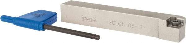 Iscar - SCLC, Left Hand Cut, 1/2" Shank Height x 1/2" Shank Width, Neutral Rake Indexable Turning Toolholder - 3-1/2" OAL, CC.T 3 Insert Compatibility, Series Isoturn - Exact Tool & Supply