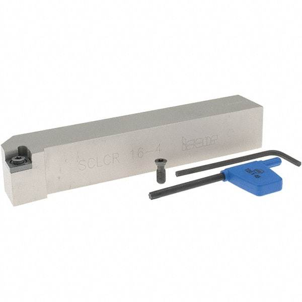 Iscar - SCLC, Right Hand Cut, 1" Shank Height x 1" Shank Width, Neutral Rake Indexable Turning Toolholder - 6" OAL, CC.T 43.. Insert Compatibility, Series Isoturn - Exact Tool & Supply