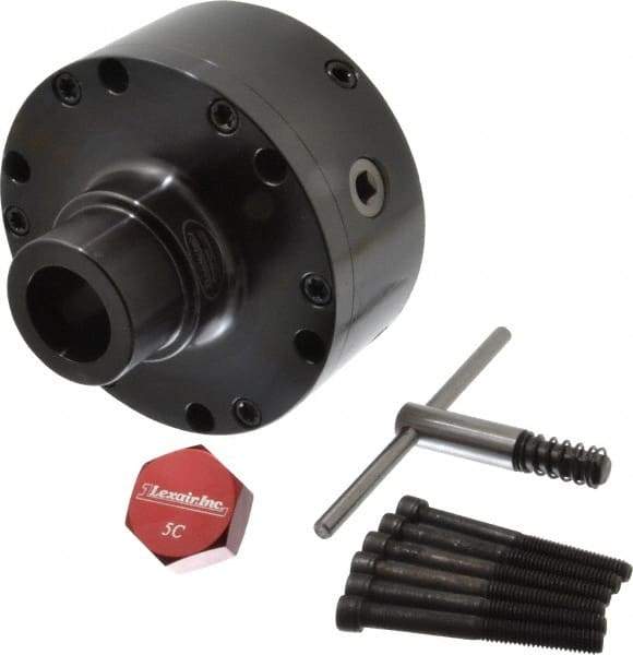 Lexair - 1-1/16 Inch Max Collet Capacity, 5C Collet Chuck - 4-23/32 Inch Overall Length, 3.5 Inch Projection - Exact Tool & Supply
