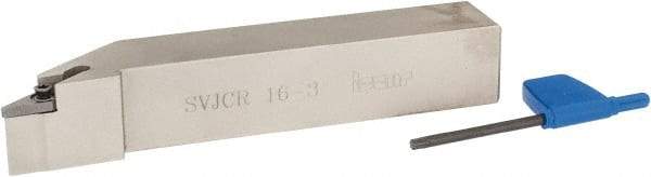 Iscar - SVJC, Right Hand Cut, 3° Lead Angle, 1" Shank Height x 1" Shank Width, Neutral Rake Indexable Turning Toolholder - 6" OAL, VC..33.. Insert Compatibility, Series Isoturn - Exact Tool & Supply