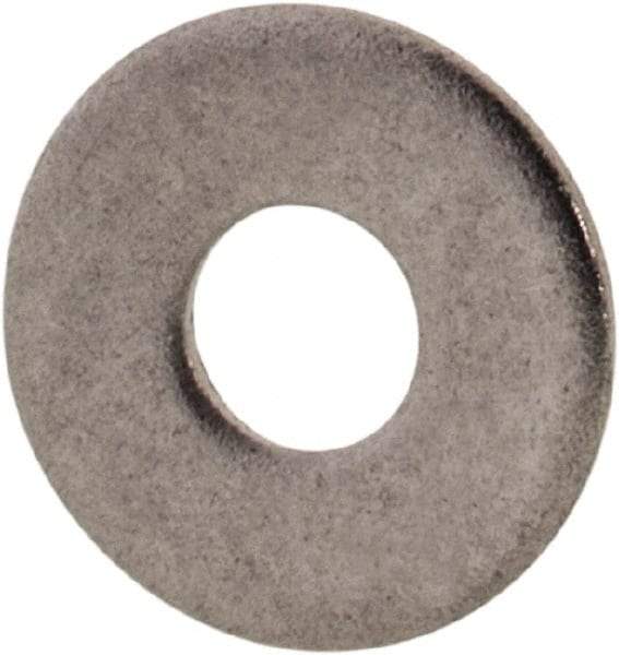 Value Collection - #2 Screw, Grade 316 Stainless Steel Standard Flat Washer - 3/32" ID x 1/4" OD, 0.025" Thick, Plain Finish - Exact Tool & Supply