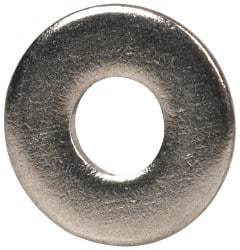 Value Collection - #4 Screw, Grade 316 Stainless Steel Standard Flat Washer - 1/8" ID x 5/16" OD, 0.031" Thick, Plain Finish - Exact Tool & Supply