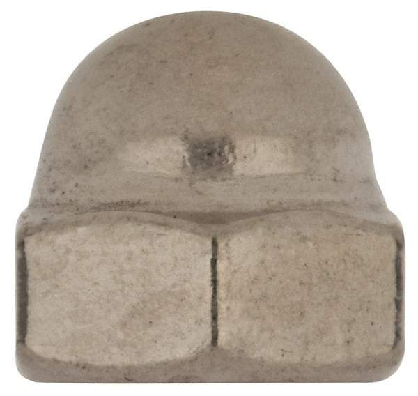 Value Collection - 5/16-18" UNC, 9/16" Width Across Flats, Uncoated, Stainless Steel Acorn Nut - 17/32" Overall Height, Grade 316 - Exact Tool & Supply