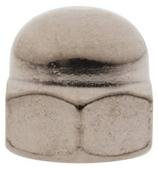 Value Collection - 3/8-16" UNC, 5/8" Width Across Flats, Uncoated, Stainless Steel Acorn Nut - 5/8" Overall Height, Grade 316 - Exact Tool & Supply