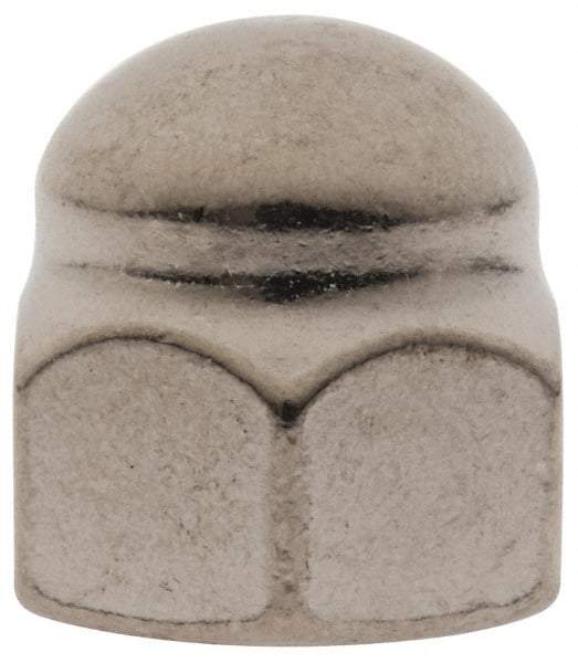 Value Collection - 1/2-13" UNC, 3/4" Width Across Flats, Uncoated, Stainless Steel Acorn Nut - 13/16" Overall Height, Grade 316 - Exact Tool & Supply