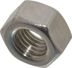 Value Collection - 5/16-24 UNF Stainless Steel Right Hand Hex Nut - 1/2" Across Flats, 7/64" High, Uncoated - Exact Tool & Supply