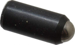 Gibraltar - 0.525" Body Length x 1/4" Body Diam, 1.5 Lb Init to 3.5 Lb Final End Force, Steel Press Fit Ball Plunger - 3/16" Ball Diam, 0.07" Max Ball Reach, +0.0010; +0.0020" Tolerance - Exact Tool & Supply