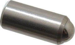 Gibraltar - 11/16" Body Length x 5/16" Body Diam, 2 Lb Init to 5 Lb Final End Force, Stainless Steel Press Fit Ball Plunger - 1/4" Ball Diam, 0.09" Max Ball Reach, +0.0010; +0.0020" Tolerance - Exact Tool & Supply