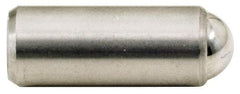 Gibraltar - 0.864" Body Length x 3/8" Body Diam, 10 Lb Init to 18 Lb Final End Force, Stainless Steel Press Fit Ball Plunger - 5/16" Ball Diam, 0.11" Max Ball Reach, +0.0010; +0.0020" Tolerance - Exact Tool & Supply