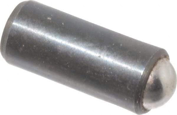 Gibraltar - 0.44" Body Length x 3/16" Body Diam, 2 Lb Init to 5 Lb Final End Force, Steel Press Fit Ball Plunger - 5/32" Ball Diam, 0.058" Max Ball Reach, +0.0010; +0.0020" Tolerance - Exact Tool & Supply