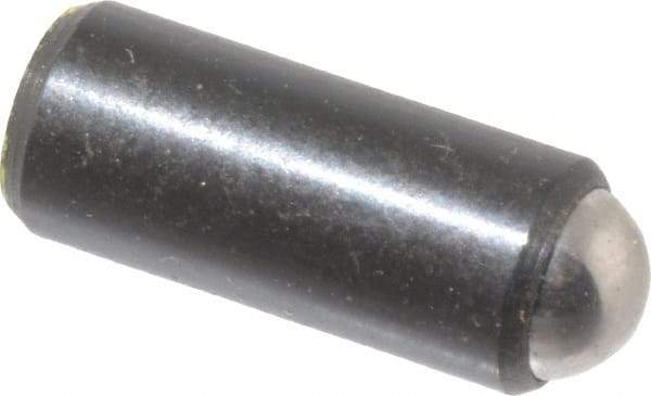 Gibraltar - 0.44" Body Length x 3/16" Body Diam, 4 Lb Init to 10 Lb Final End Force, Steel Press Fit Ball Plunger - 5/32" Ball Diam, 0.058" Max Ball Reach, +0.0010; +0.0020" Tolerance - Exact Tool & Supply