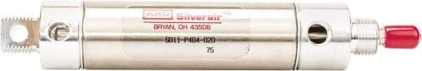 ARO/Ingersoll-Rand - 3" Stroke x 1-1/2" Bore Double Acting Air Cylinder - 1/8 Port, 7/16-20 Rod Thread, 200 Max psi, -40 to 160°F - Exact Tool & Supply