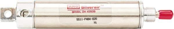 ARO/Ingersoll-Rand - 1" Stroke x 1-1/16" Bore Single Acting Air Cylinder - 1/8 Port, 5/16-24 Rod Thread, 200 Max psi, -40 to 160°F - Exact Tool & Supply