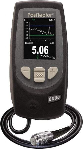 Made in USA - 0 to 250 mil Color LCD Coating Thickness Gage - For Use with PosTector 200, 6000, DPM, SPG & UTG Probes - Exact Tool & Supply