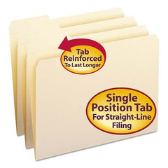 SMEAD - File Folders, Expansion Folders & Hanging Files Folder/File Type: File Folders with Top Tab Fastener Color: Manila - Exact Tool & Supply