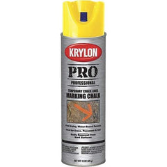 Krylon - 15 fl oz Yellow Marking Chalk - Solvent Base Formula - Exact Tool & Supply