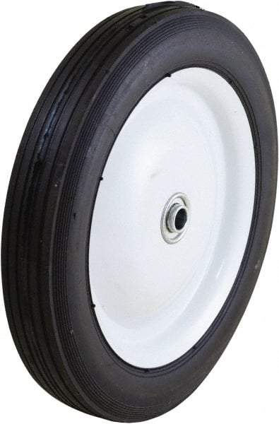 Marathon Industries - 10 Inch Diameter x 1-3/4 Inch Wide, Rubber Caster Wheel - 150 Lb. Capacity, 1-1/2 Inch Hub Length, 1/2 Inch Axle Diameter - Exact Tool & Supply