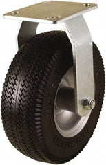 Marathon Industries - 8" Diam x 3-19/64" Wide x 10" OAH Top Plate Mount Rigid Caster - Polyurethane, 275 Lb Capacity, 4 x 4-1/2" Plate - Exact Tool & Supply