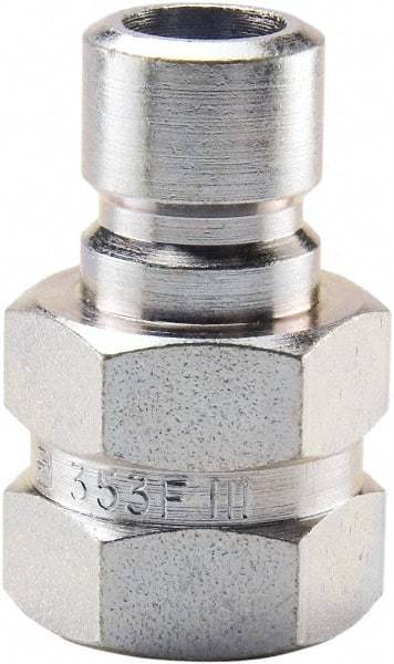 Parker - 3/8 NPTF Steel Hydraulic Hose Female Pipe Thread Nipple - 200 psi, 6 GPM, Series Moldmate - Exact Tool & Supply