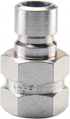 Parker - 3/8 NPTF Steel Hydraulic Hose Female Pipe Thread Nipple - 200 psi, 6 GPM, Series Moldmate - Exact Tool & Supply