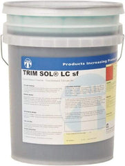 Master Fluid Solutions - Trim SOL LC sf, 5 Gal Pail Cutting & Grinding Fluid - Water Soluble, For Cutting, Grinding - Exact Tool & Supply