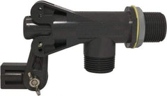 Control Devices - 1" Pipe, PVC, Angle Pattern-Double Seat, Mechanical Float Valve - 100 psi, MNPT End Connections - Exact Tool & Supply
