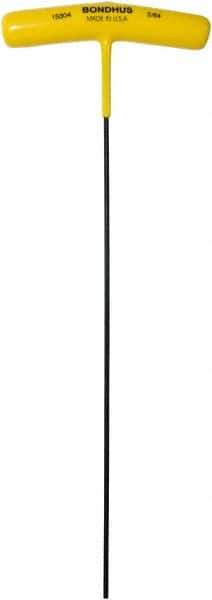 Bondhus - 5/64" Hex, T-Handle Cushion Grip, Hex Key - 229mm OAL, Inch System of Measurement - Exact Tool & Supply