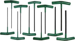 Bondhus - 11 Piece T6 to T50 T-Handle Cushion Grip Torx Key Set - T6, T8, T10, T15, T20, T25, T27, T30, T40, T45, T50 Torx Size - Exact Tool & Supply