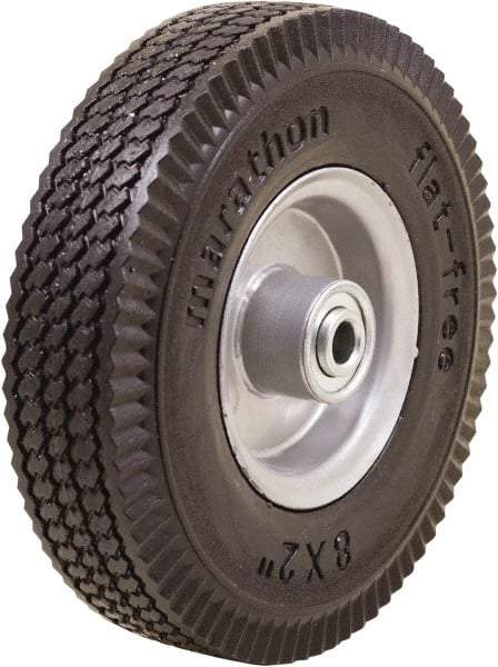 Marathon Industries - 2" Wide x 8" High x 2" Deep Sawtooth Flat Free Hand Truck Tire - 250 Lb Load Capacity - Exact Tool & Supply