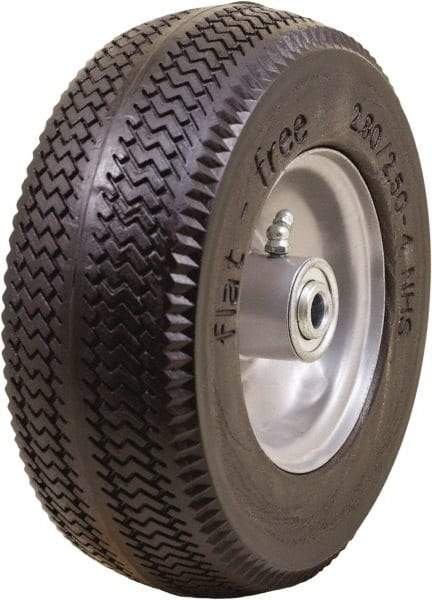 Marathon Industries - 3-1/64" Wide x 8-1/2" High x 4" Deep Sawtooth Flat Free Hand Truck Tire - 275 Lb Load Capacity - Exact Tool & Supply