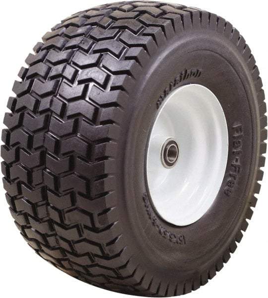 Marathon Industries - 6-7/64" Wide x 15" High x 7" Deep Turf Flat Free Hand Truck Tire - 500 Lb Load Capacity - Exact Tool & Supply