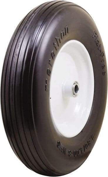 Marathon Industries - 3-45/64" Wide x 15-1/2" High x 4" Deep Flat Free Hand Truck Tire - 500 Lb Load Capacity - Exact Tool & Supply