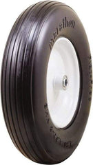 Marathon Industries - 3-45/64" Wide x 15-1/2" High x 4" Deep Flat Free Hand Truck Tire - 500 Lb Load Capacity - Exact Tool & Supply