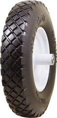 Marathon Industries - 3-45/64" Wide x 15-1/2" High x 6" Deep Flat Free Hand Truck Tire - 500 Lb Load Capacity - Exact Tool & Supply