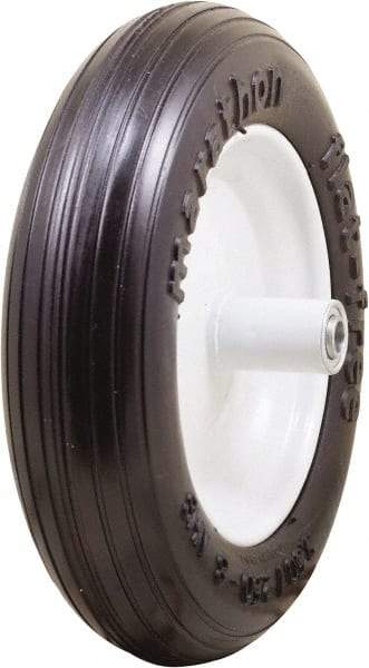Marathon Industries - 3-13/64" Wide x 13" High x 6" Deep Flat Free Hand Truck Tire - 300 Lb Load Capacity - Exact Tool & Supply