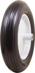 Marathon Industries - 3-45/64" Wide x 15-1/2" High x 6" Deep Flat Free Hand Truck Tire - 500 Lb Load Capacity - Exact Tool & Supply