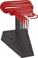 Bondhus - 8 Piece T-Handle Cushion Grip Hex Key Set - Hex Range 2 to 10mm, Protanium High Torque Steel - Exact Tool & Supply