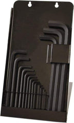Bondhus - 16 Piece L-Key Ball End Hex Key Set - Hex Range 0.05 to 5/8", Protanium High Torque Steel - Exact Tool & Supply