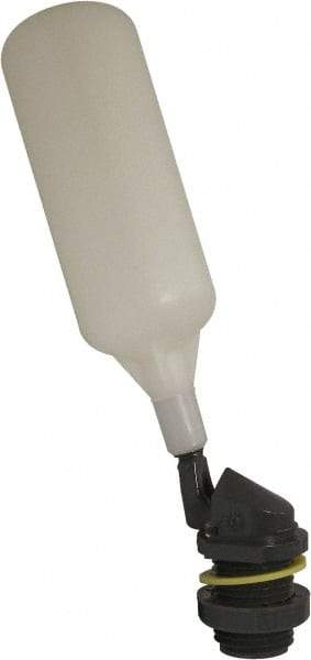 Control Devices - 1/2" Pipe, PVC, Angle Pattern-Single Seat, Mechanical Float Valve - 100 psi, MNPT End Connections - Exact Tool & Supply