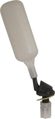 Control Devices - 1/4" Pipe, PVC, Angle Pattern-Single Seat, Mechanical Float Valve - 100 psi, Comp End Connections - Exact Tool & Supply