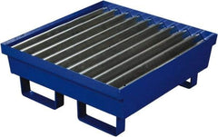 Eagle - 17 Gal Sump, 1,000 Lb Capacity, 1 Drum, Steel Spill Deck or Pallet - 27" Long x 25-3/4" Wide x 6" High, 1 Tank Drum Configuration - Exact Tool & Supply