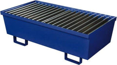 Eagle - 74 Gal Sump, 2,000 Lb Capacity, 2 Drum, Steel Spill Deck or Pallet - 27" Long x 51-1/4" Wide x 13" High, 2x2 Drum Configuration - Exact Tool & Supply
