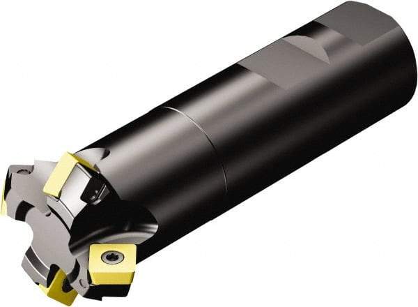 Sandvik Coromant - 0.52" Cut Diam, 5/8" Arbor Hole, 0.3041" Max Depth of Cut, 15° Indexable Chamfer & Angle Face Mill - 1 Insert, 495-09T3M-XL Insert, Right Hand Cut, Through Coolant, Series CoroMill 495 - Exact Tool & Supply