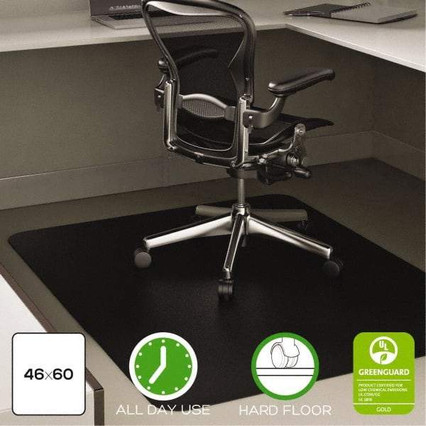 Deflect-o - 53" Long x 45" Wide, Chair Mat - Rectangular, Straight Edge Style - Exact Tool & Supply