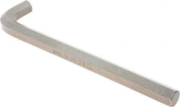 Paramount - 7/8" Hex, Long Arm, Hex Key - 12-45/64" OAL, Protanium High Torque Steel, Inch System of Measurement - Exact Tool & Supply