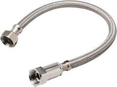 B&K Mueller - 1/2" Compression Inlet, 1/2" FIP Outlet, Stainless Steel Faucet Connector - Use with Faucets - Exact Tool & Supply